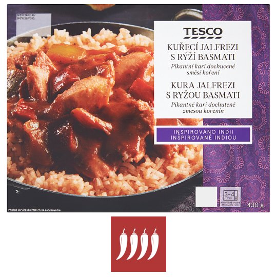 Tesco Kuřecí jalfrezi s rýží basmati 430g