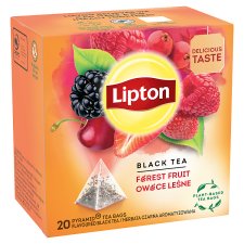 Lipton Černý aromatizovaný čaj Lesní plody 20 sáčků