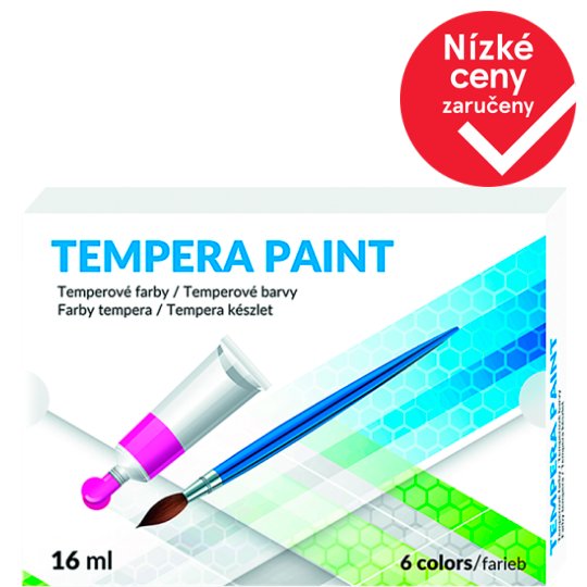 Temperové barvy 6 barev 16ml
