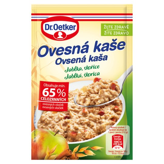 Dr. Oetker Ovesná kaše jablka, rozinky, skořice 62g
