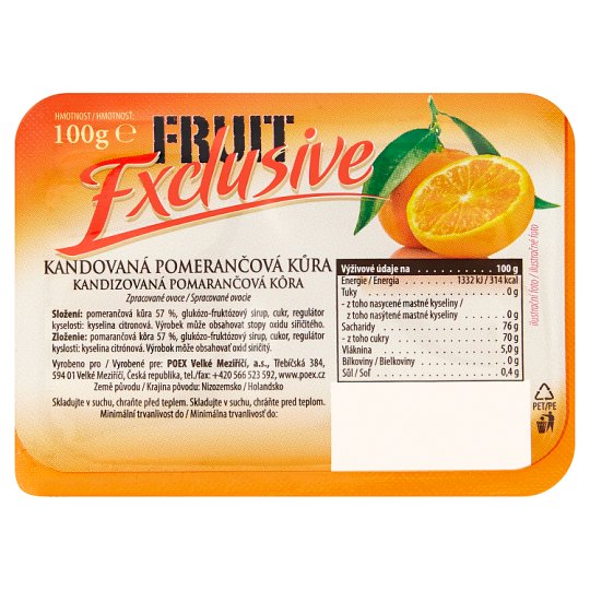 Poex Fruit Exclusive Kandovaná pomerančová kůra 100g