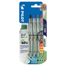 Pilot B2P Ecoball BeGreen Ballpoint Pen Black Red Blue Green Set 4 pcs