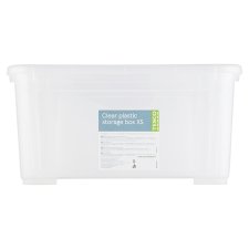 Tesco Clear Plastic Storage Box XS