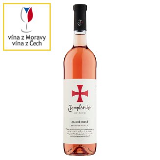Templářské Sklepy Čejkovice André rosé růžové polosladké víno 0,75l