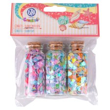 Astra Creativo Confetti Glass Bottles Mix 3 x 10g