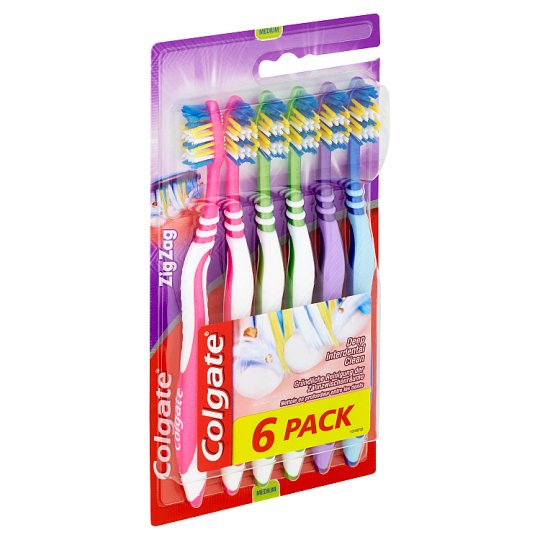 Colgate ZigZag střední zubní kartáček 6 ks
