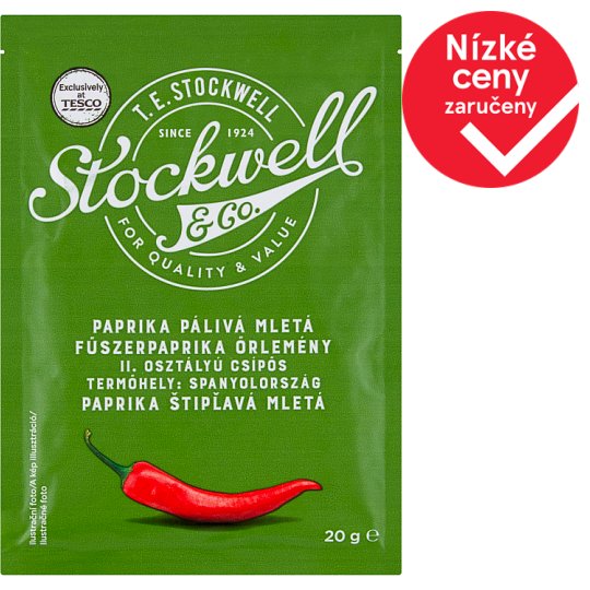 Stockwell & Co. Paprika pálivá mletá 20g