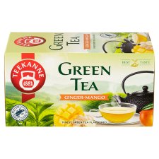 TEEKANNE Green Tea Ginger-Mango Flavoured, 20 Tea Bags, 35g