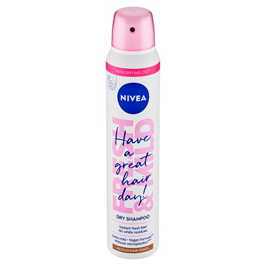 Nivea Fresh & Mild Dry Shampoo for Medium Hair Tones 200ml Tesco