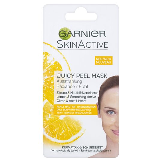 Garnier Skin Active Rozjasňující maska s výtažkem z citrónů a zjemňující aktivní látkou 8ml