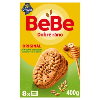 Opavia BeBe Dobré ráno cereální sušenky s oříšky a medem 8 x 50g