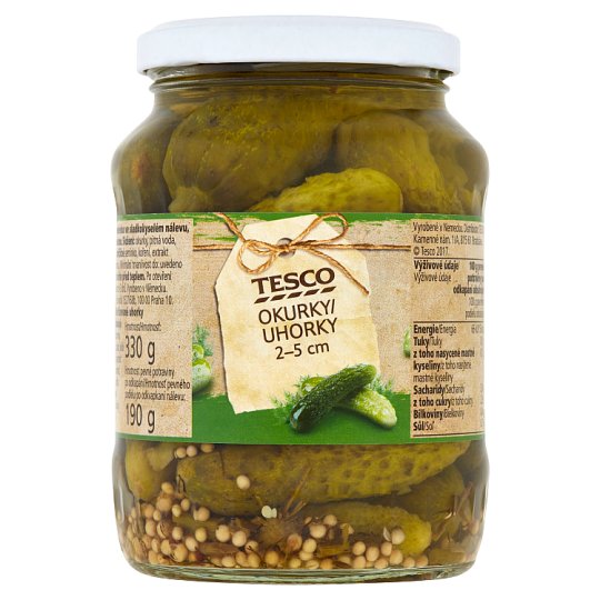 Tesco Okurky 2-5 cm 330g
