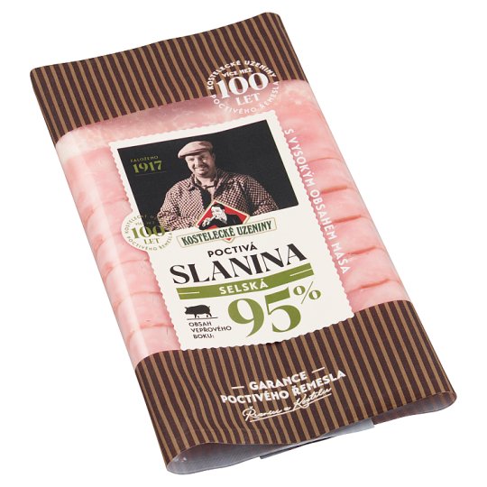 Kostelecké Uzeniny Poctivá slanina selská 0,100kg