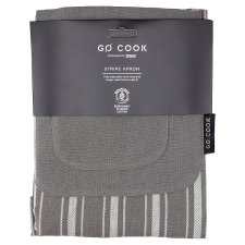 Tesco Go Cook Stripe Apron 80 cm x 93 cm