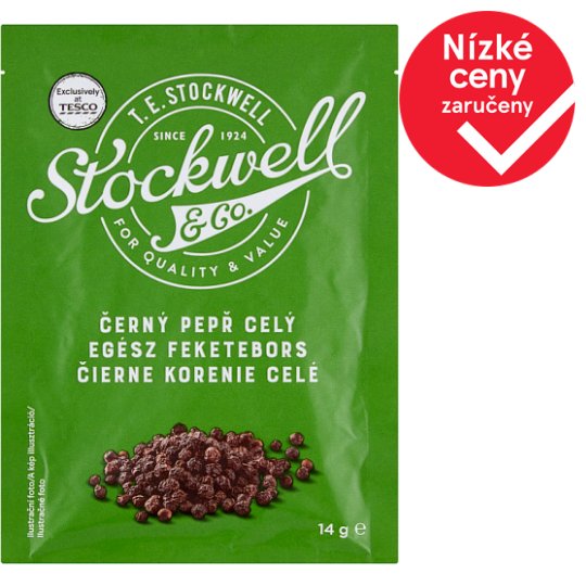Stockwell & Co. Černý pepř celý 14g