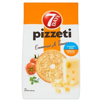 7 Days Pizzeti suchary se sýrem ementál a rajčaty 80g