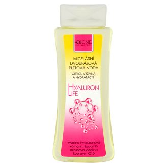 Bione Cosmetics Bio Hyaluron Life micelární dvoufázová pleťová voda 255ml