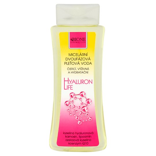 Bione Cosmetics Bio Hyaluron Life micelární dvoufázová pleťová voda 255ml