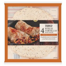 Tesco Wheat Tortillas with Grain 4 x 62.5g (250g)