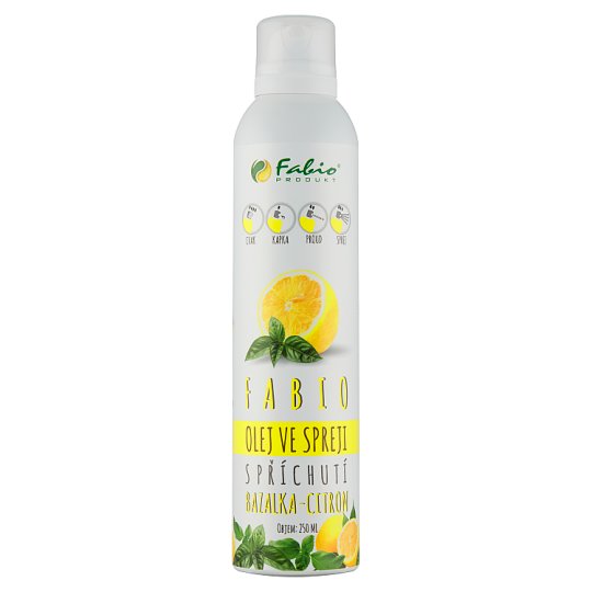 Fabio Produkt Fabio Olej ve spreji s příchutí bazalka-citron 250ml