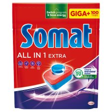 Somat All in 1 Extra Tablets for Automatic Dishwasher 100 pcs 1660g