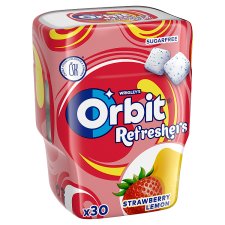 Wrigley's Orbit Refreshers Sugar-Free Strawberry and Lemon Chewing Gum with Sweeteners 30 pcs 67g