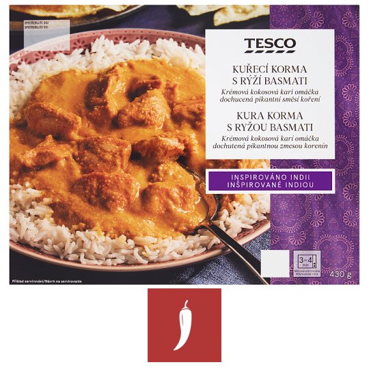 Tesco Kuřecí korma s rýží basmati 430g