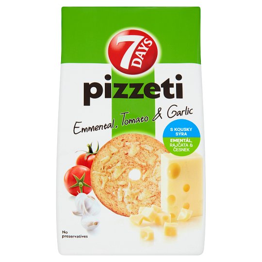 7 Days Pizzeti ementál, rajčata & česnek 80g