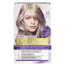 L'Oréal Paris Excellence Cool Creme permanentní barva na vlasy 8 .11 Ultra popelavá světlá blond