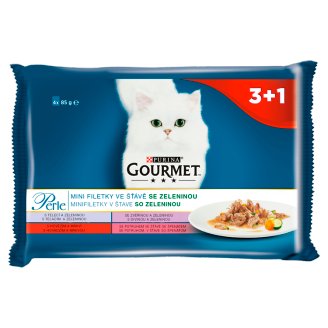GOURMET Perle Multipack - mini filetky ve šťávě se zeleninou 4 x 85g