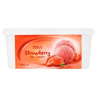 Tesco Mražený krém jahodový 1000ml