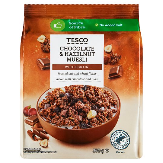 Tesco Chocolate & Hazelnut Muesli 350g Tesco Groceries