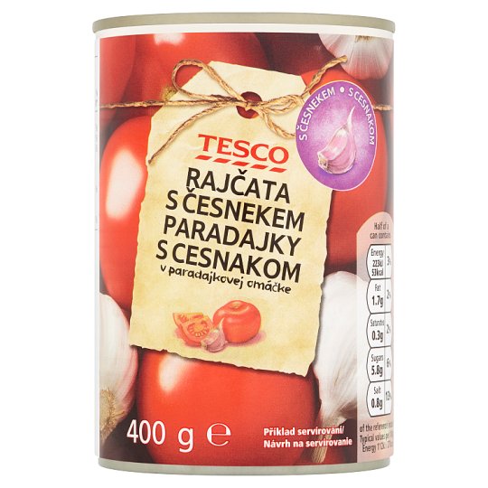 Tesco Rajčata s bazalkou 400g