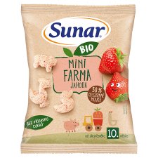 Sunar BIO dětské křupky mini farma jahoda 10m+, 18g 