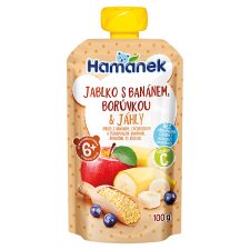 Hamánek Apple with Banana, Blueberry & Millet 100g