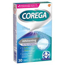 Corega Whitening Cleaning Tablets for Dentures 30 pcs