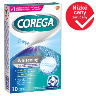 Corega Whitening čistící tablety na zubní náhrady 30 ks