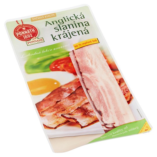 Ponnath ŘEZNIČTÍ MISTŘI Sliced English Bacon e 100g