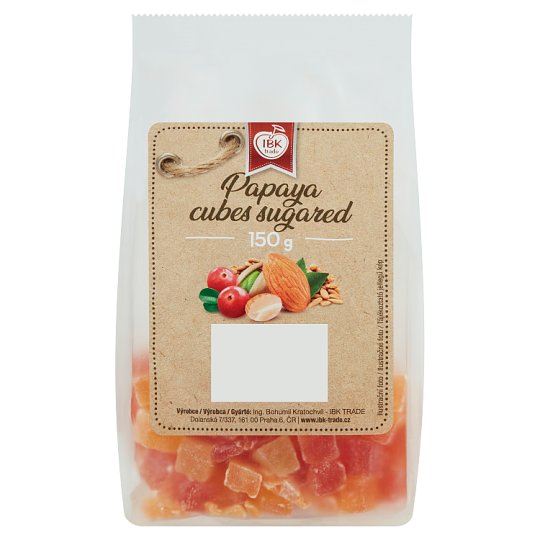 IBK Trade Papaya proslazená kostky 150g