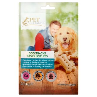 Tesco Pet Specialist Křupavé sušenky s kuřecím 200g