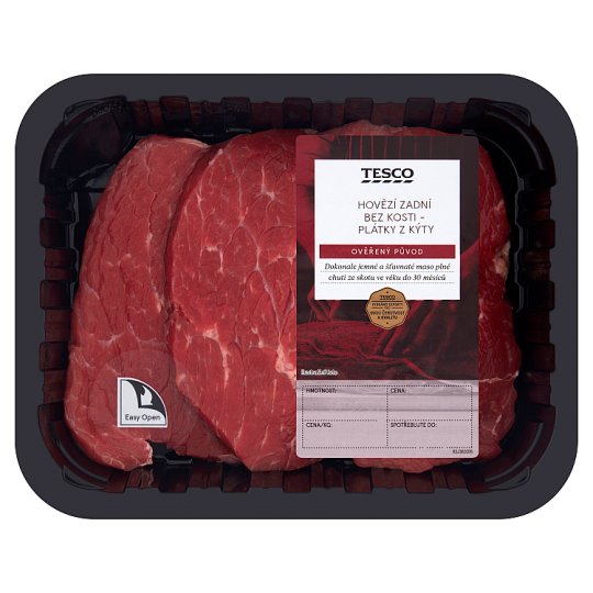 Tesco Hovězí zadní bez kosti plátky z kýty 0,400kg