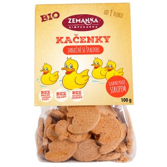 Biopekárna Zemanka Jablečné bio kačenky se špaldovou moukou 100g
