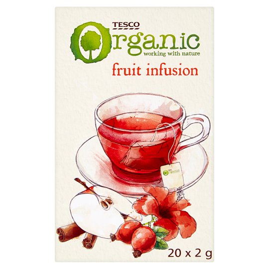 Tesco Organic Fruit Tea 20 x 2g Tesco Groceries