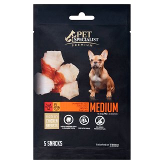 Tesco Pet Specialist Premium Medium žvýkací snack bohaté na kuřecí prsa 5 pcs 70g