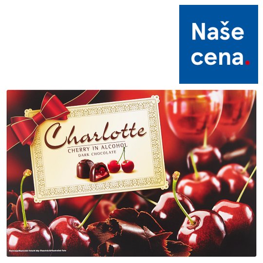 Charlotte Čokoládové bonbóny s višní v alkoholu 232g