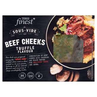 Tesco Finest Hovězí líčka pomalu vařená s lanýži a černým pepřem + omáčka s medem 0,700kg