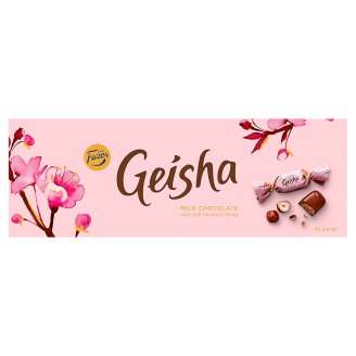 Fazer Geisha Mléčné čokoládové bonbony s náplní z lískových oříšků a nugátu 350g