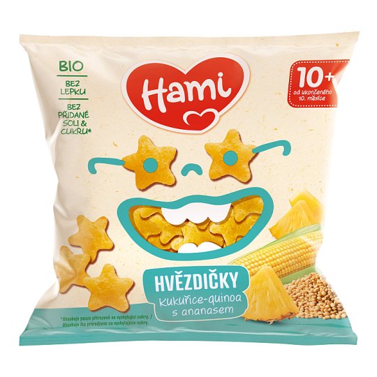 Hami Bio CornQuinoa Crisps with Delicious Pineapple from the End of