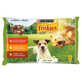 Friskies PES VitaFit výběr s hovězím, kuřetem a jehněčím ve šťávě 4 x 100g