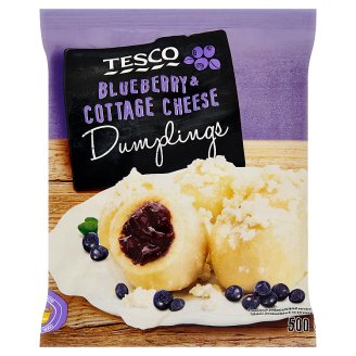 Tesco Tvarohové knedlíčky s borůvkovou náplní 500g